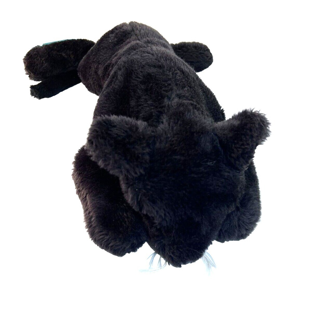 Vintage Trudy Black Panther Plush Cat Stuffed Animal 23"‎ Laying Down